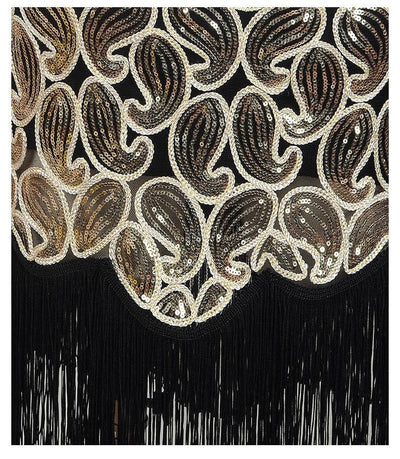 Rochie De Epocă Anii 20 Sexy Negru Aur