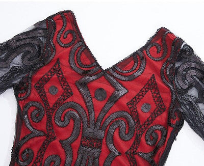 Rochie Roșie Din Dantelă Anii 20