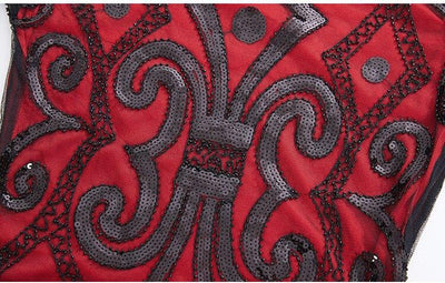 Rochie Roșie Din Dantelă Anii 20