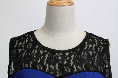 Rochie De Dantelă Albastră Vintage