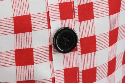 Rochie De Epocă Roșie Și Albă