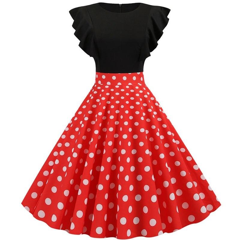 Rochie Rockabilly Cu Mâneci Cap