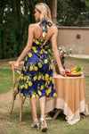 Rochie Lemon Navy Pin Up Halter