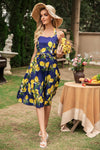 Rochie Lemon Navy Pin Up Halter