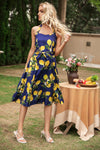 Rochie Lemon Navy Pin Up Halter