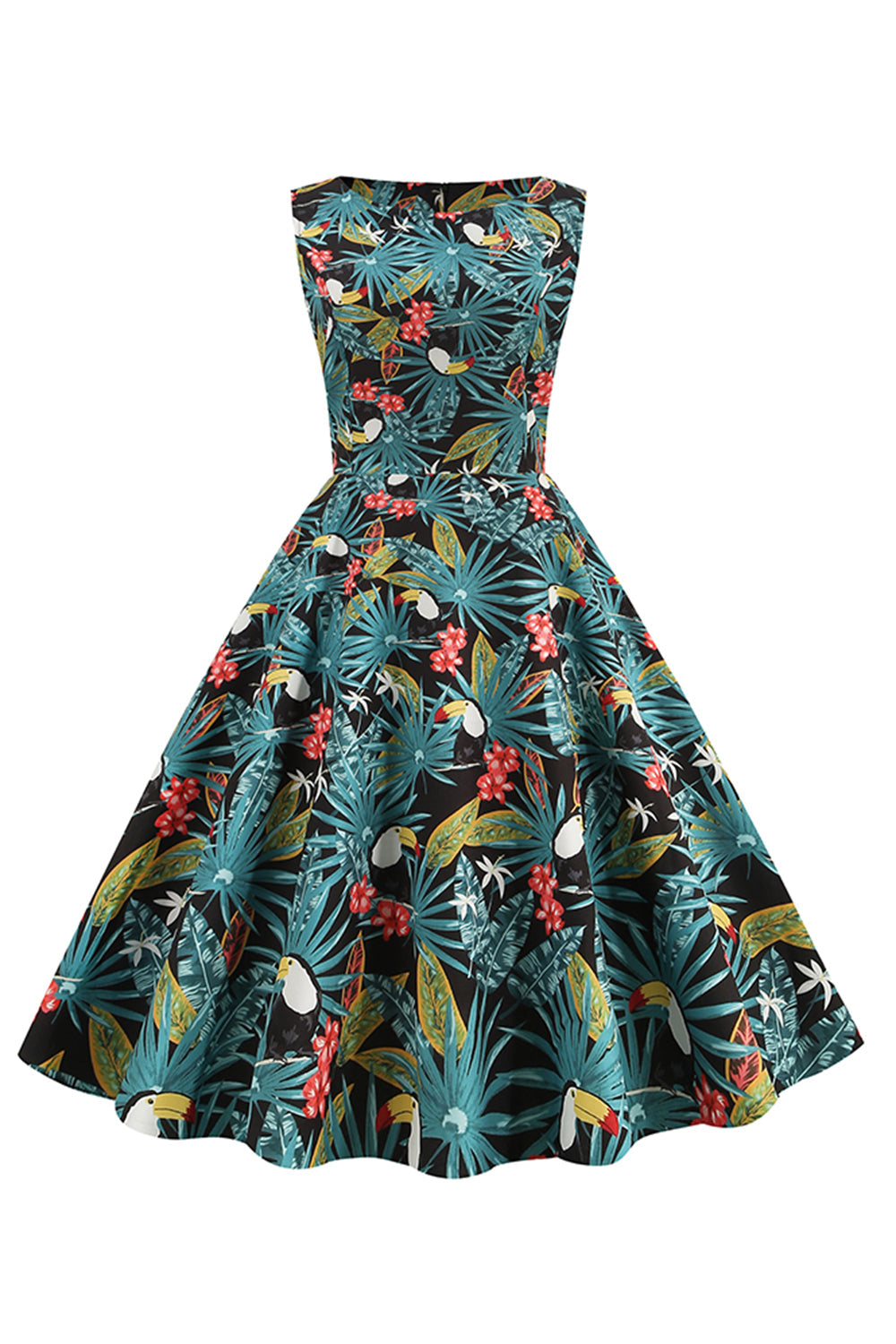Rochie Vintage Cu Imprimeu Grunge