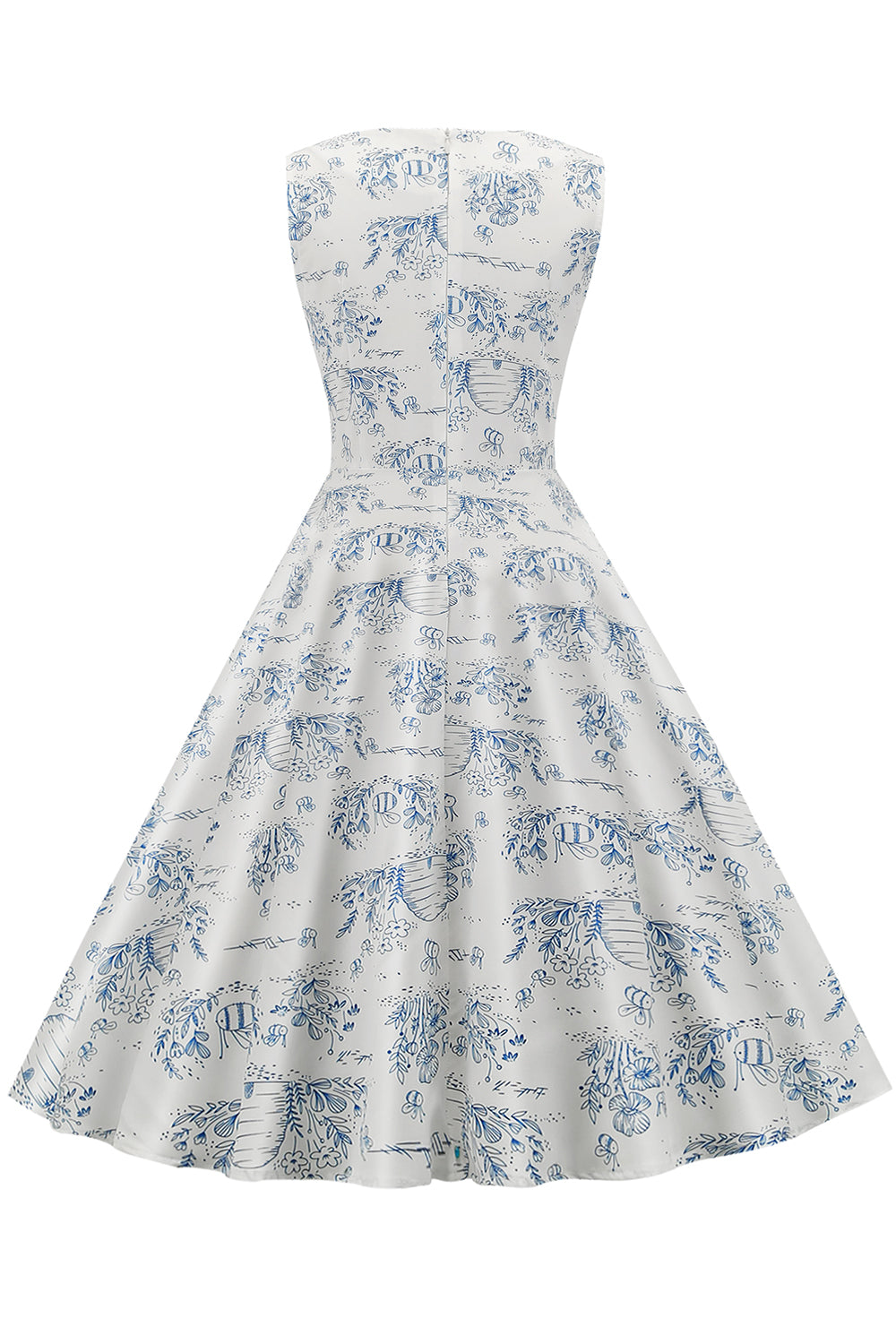 Rochie De Epocă Cu Imprimeu Floral Anilor 1950