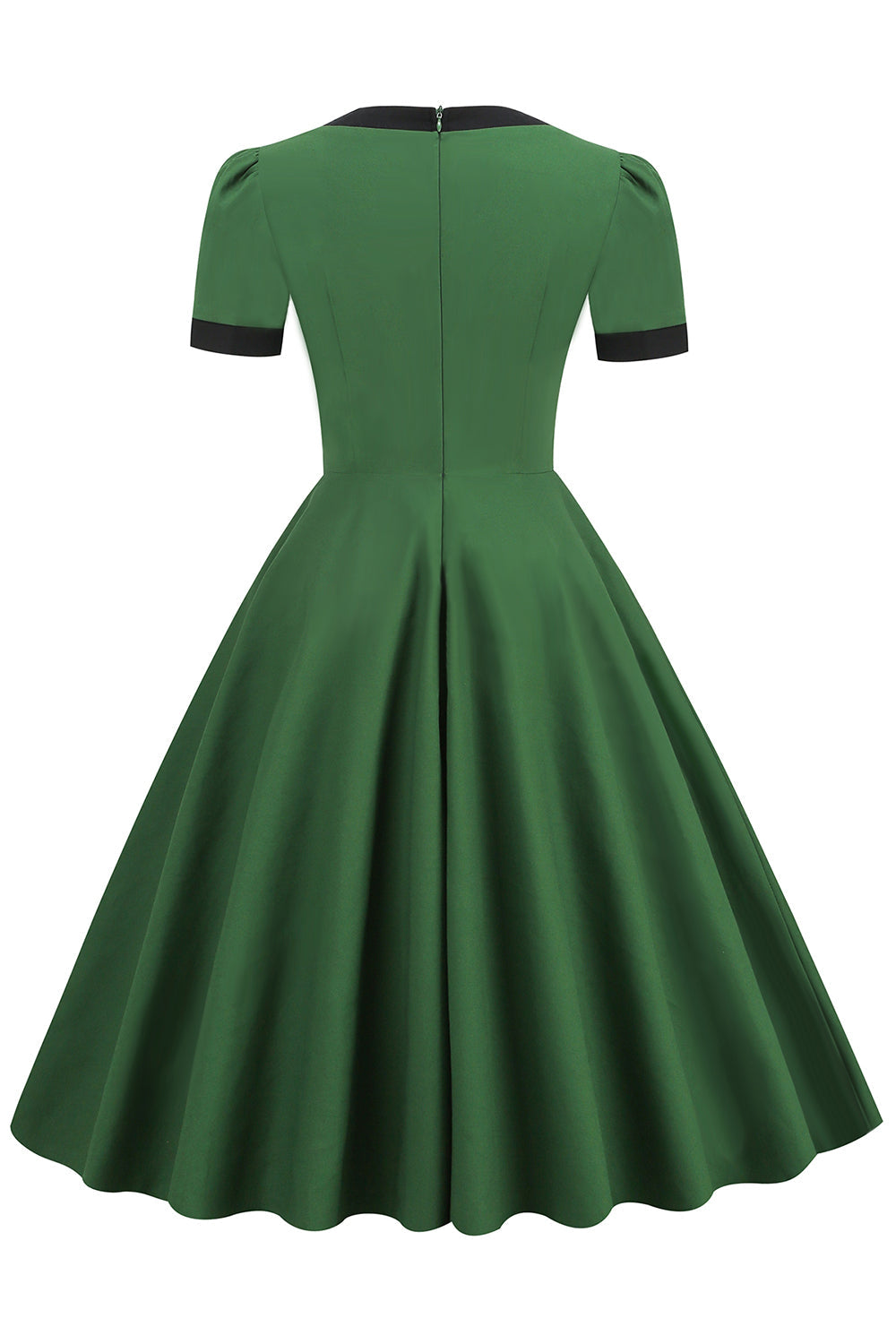 Rochie Vintage Verde Din Anii 1950 Cu Fundă