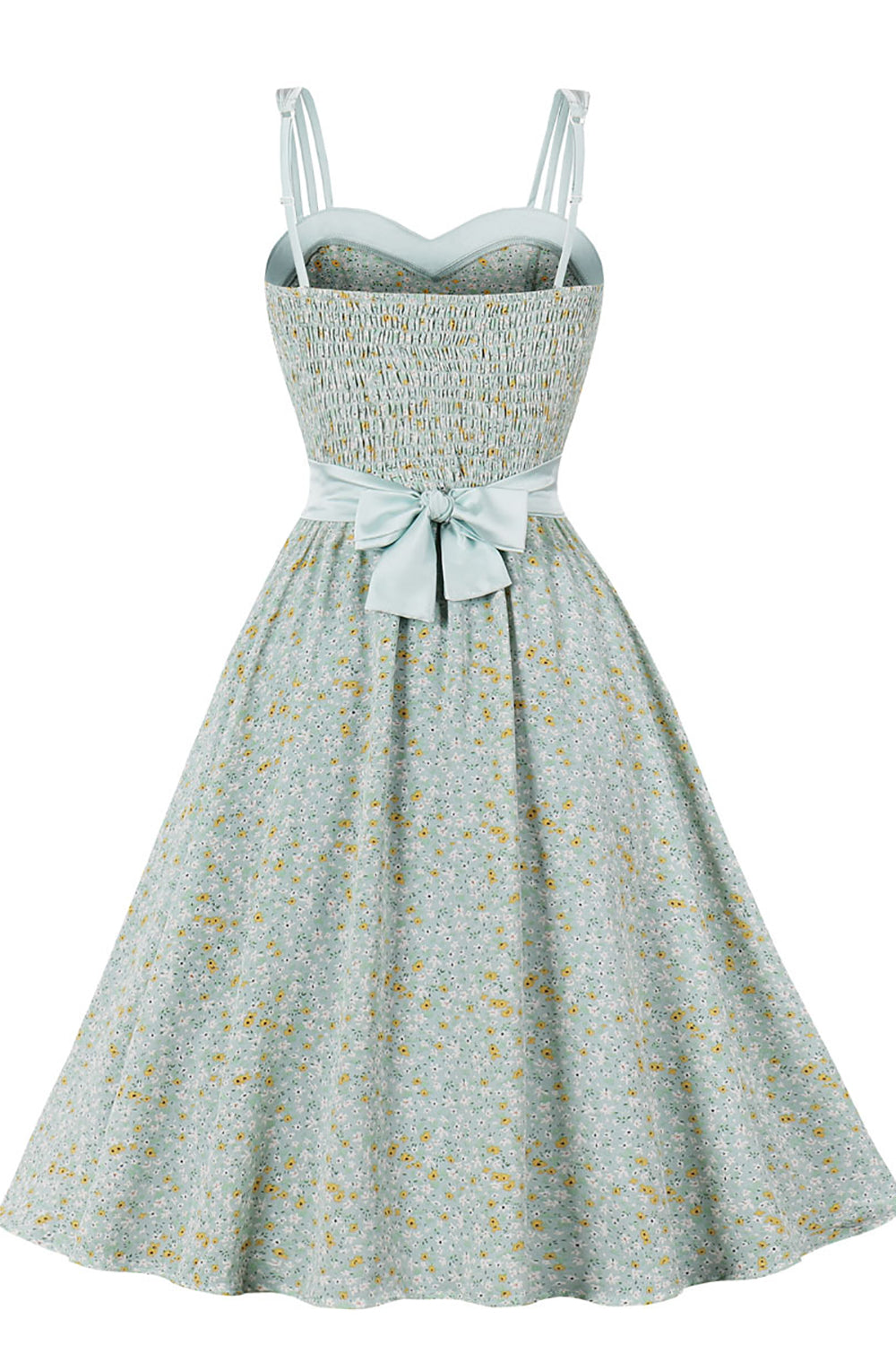 Rochie Fără Mâneci Cu Imprimeu Floral Vintage