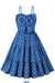 Rochie Vintage Cu Buline Albastre