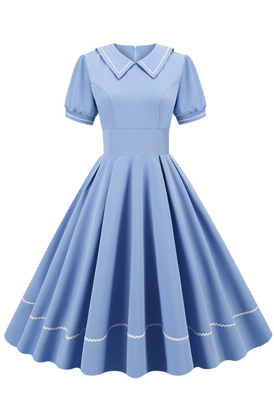 Rochie Cu Maneca Scurta In Stil Vintage