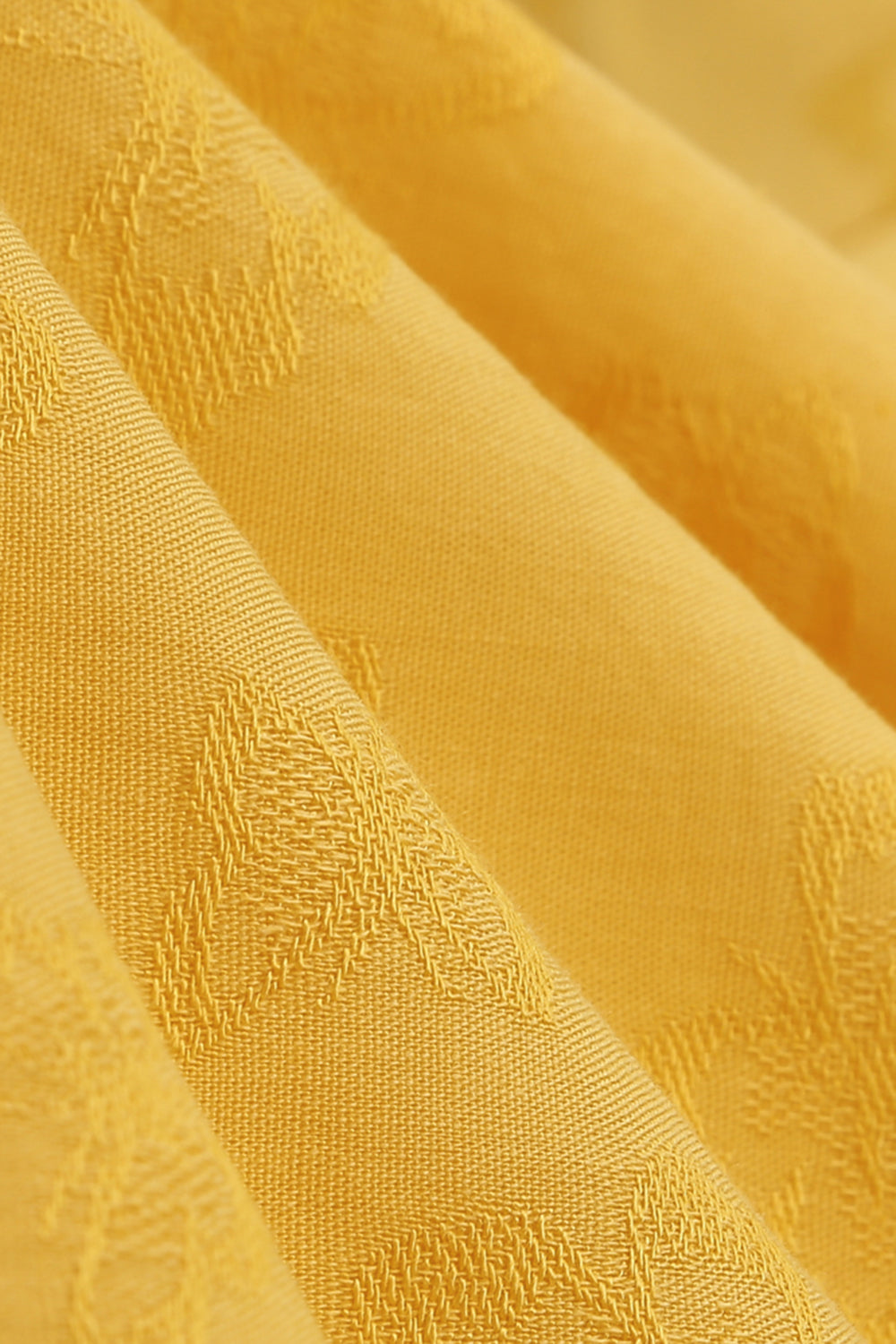 Rochie Galbenă Vintage Cu Guler Răsturnat