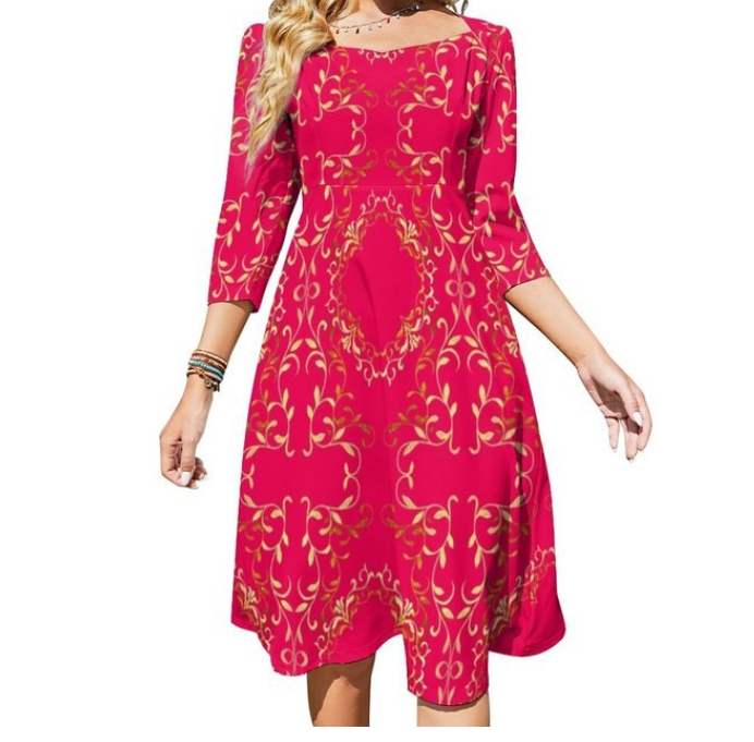 Rochie Scurta Anii 70 Rosie