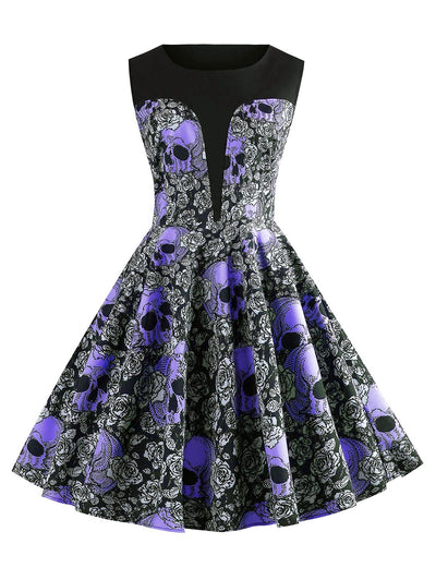 Rochie Rockabilly Skull