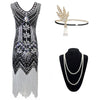 Rochie Gatsby Din Anii 20 Argintiu