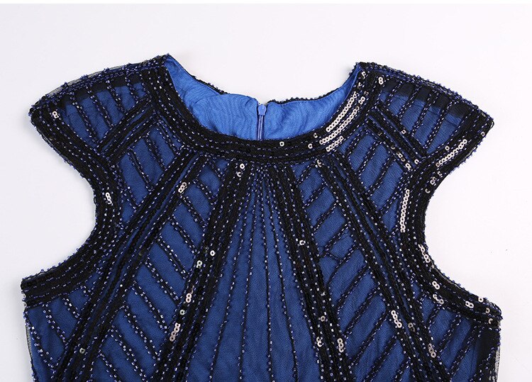 Rochie Gatsby Lungă Șic Bleumarin