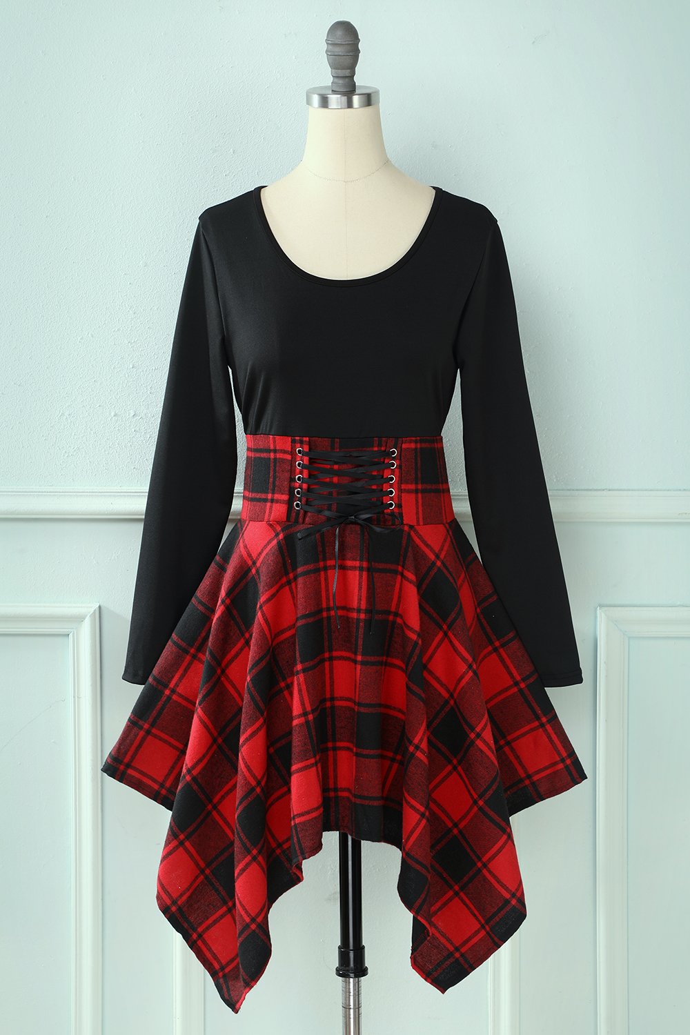 Rochie De Epocă În Carouri Mozaic