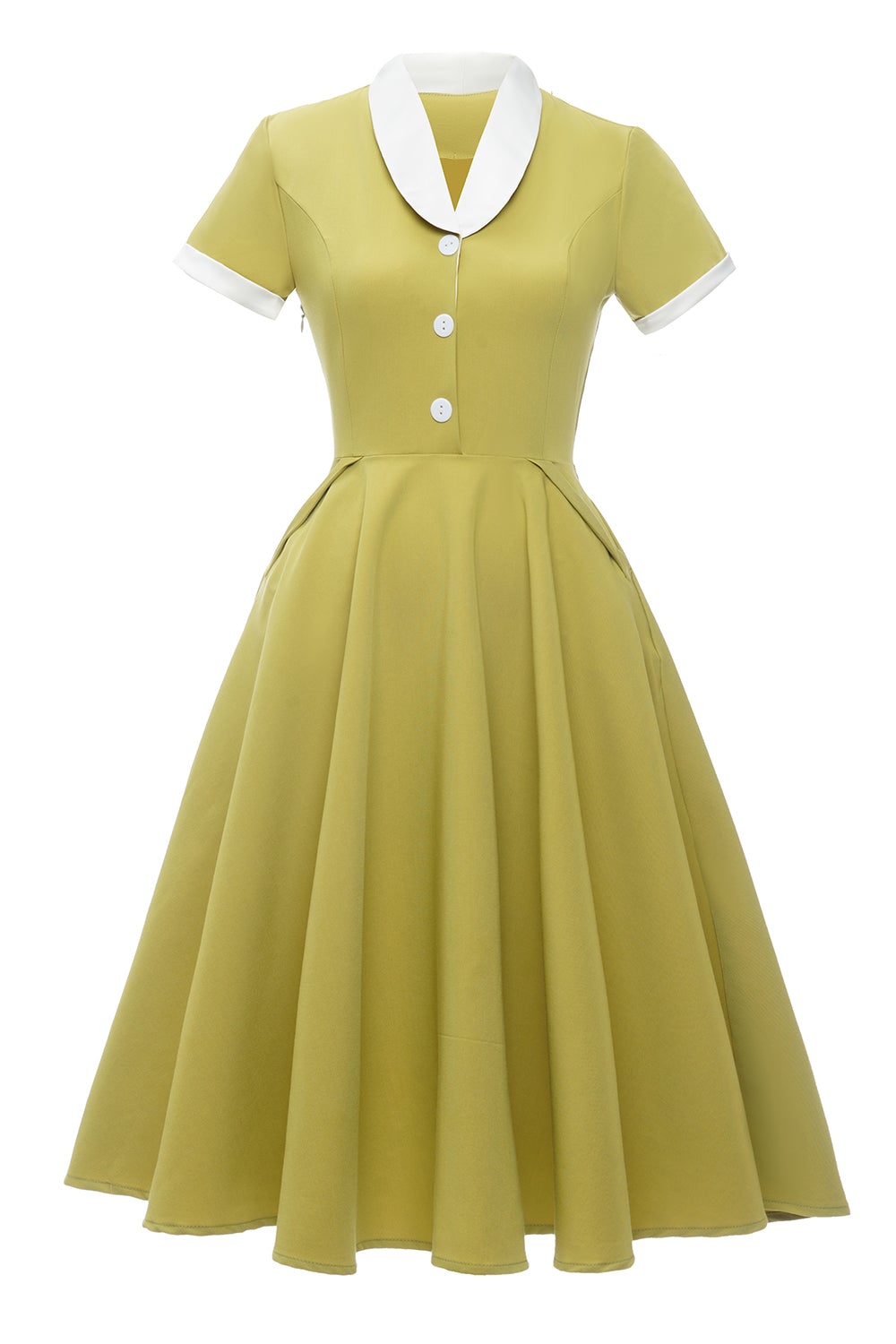 Rochie Vintage De Culoare Lămâie