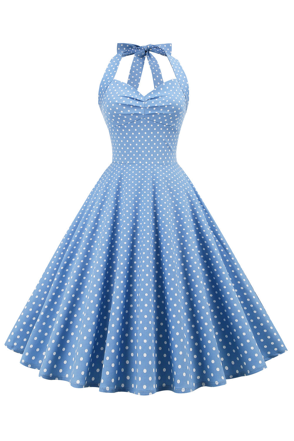 Rochie Retro Cu Buline Fără Spate Pentru Femei
