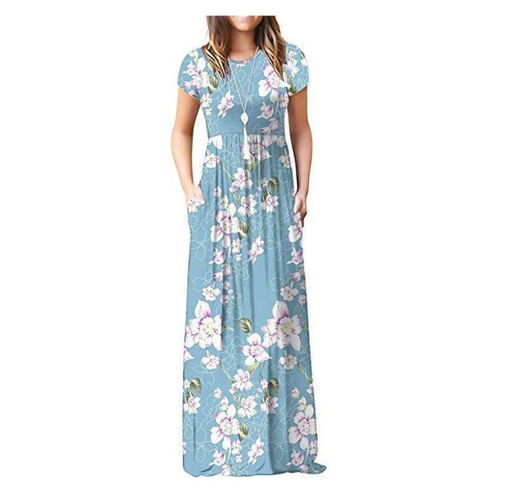 Rochie Florală Albastră Din Anii 70 Peace And Love