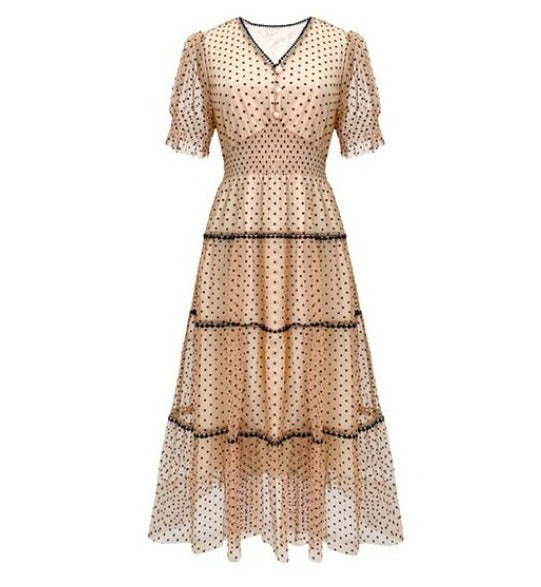 Rochie Vintage Anii 40 Champagne
