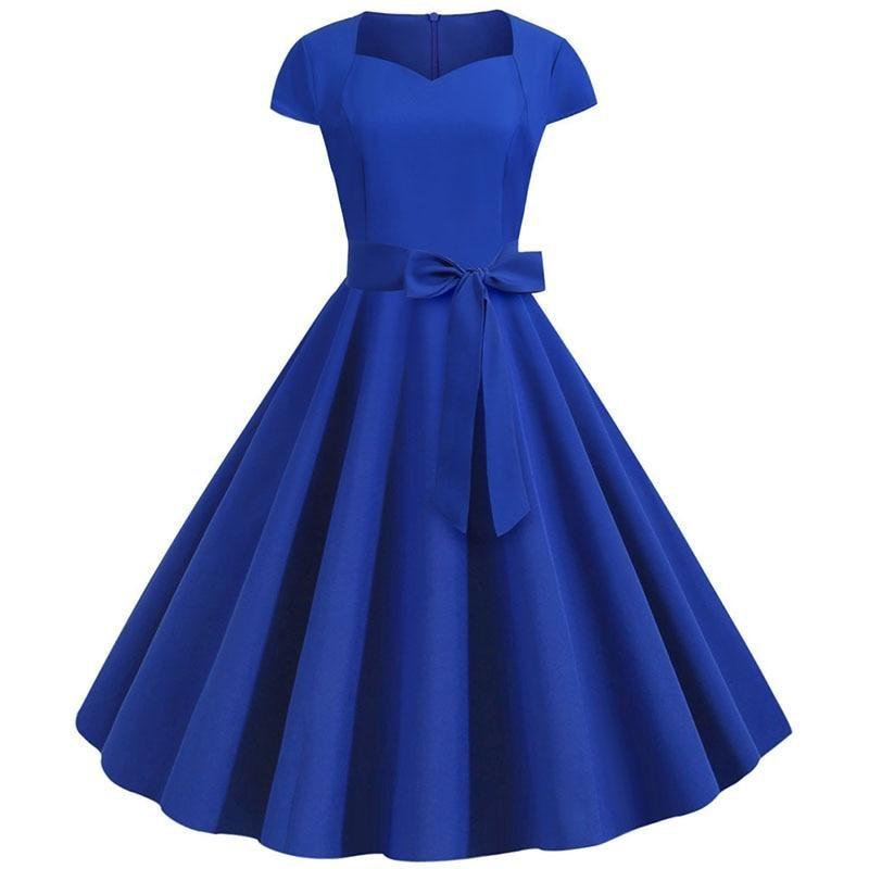 Rochie Albastră Vintage Anilor 50