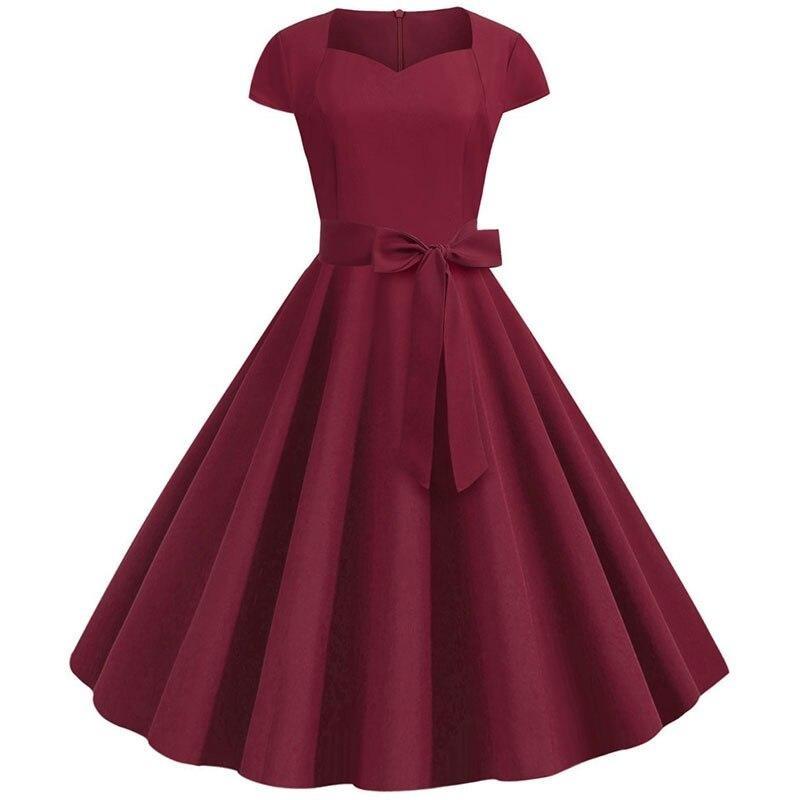 Rochie Vintage Burgundy Din Anii 50