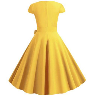 Rochie Galbenă Vintage Anilor 50