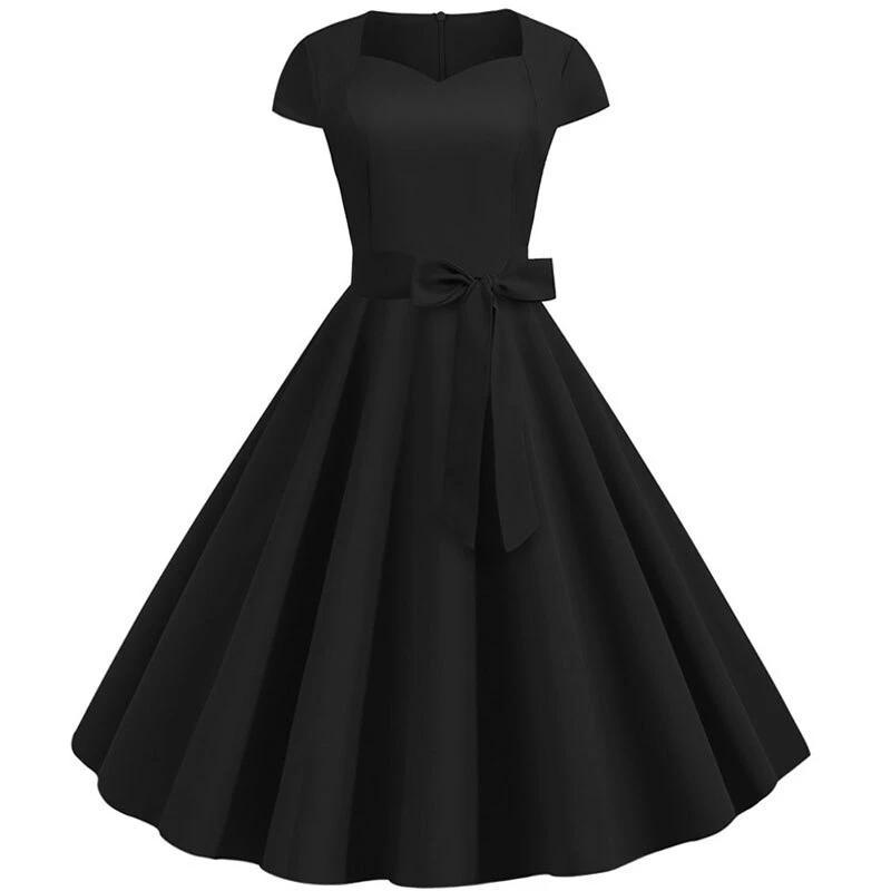 Rochie Neagră Vintage Anilor 50