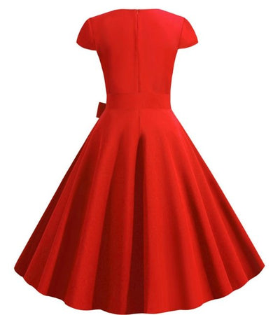 Rochie Roșie Vintage Anilor 50