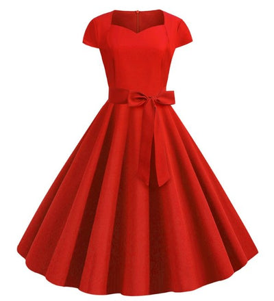 Rochie Roșie Vintage Anilor 50