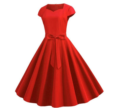 Rochie Roșie Vintage Anilor 50