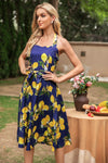 Rochie Lemon Navy Pin Up Halter