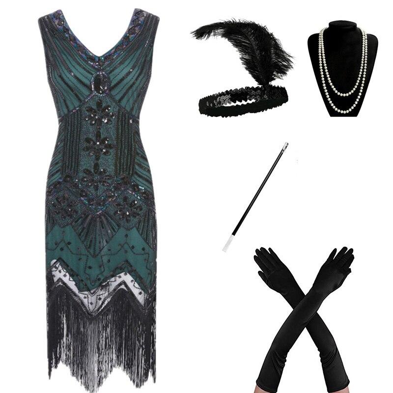 Rochie Charleston Din Anii 20 Verde