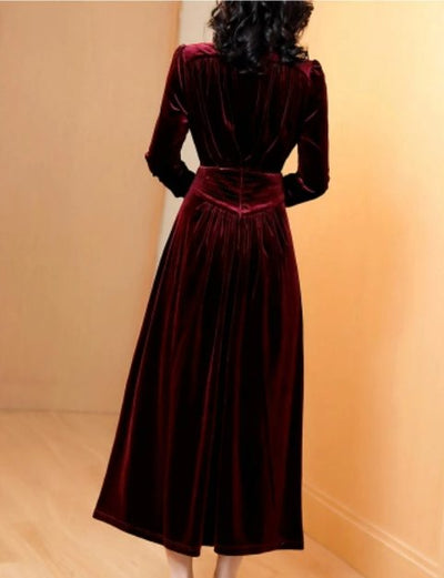 Rochie De Damă Din Anii 40 Bordeaux