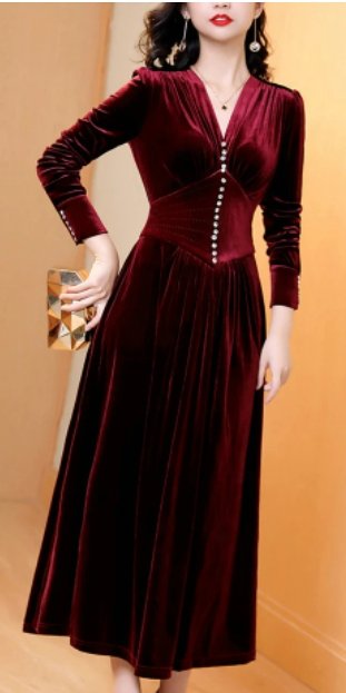 Rochie De Damă Din Anii 40 Bordeaux