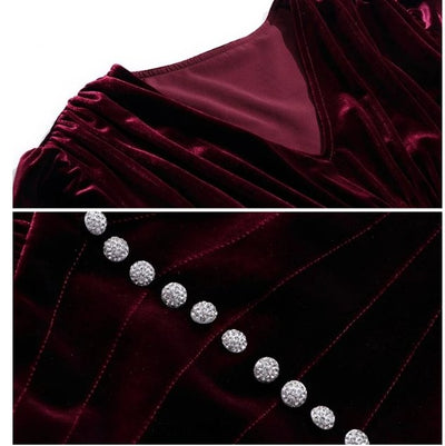 Rochie De Damă Din Anii 40 Bordeaux