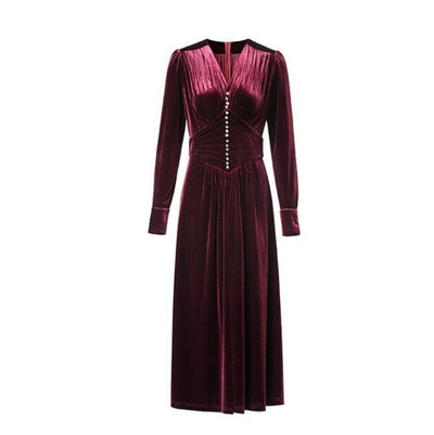 Rochie De Damă Din Anii 40 Bordeaux