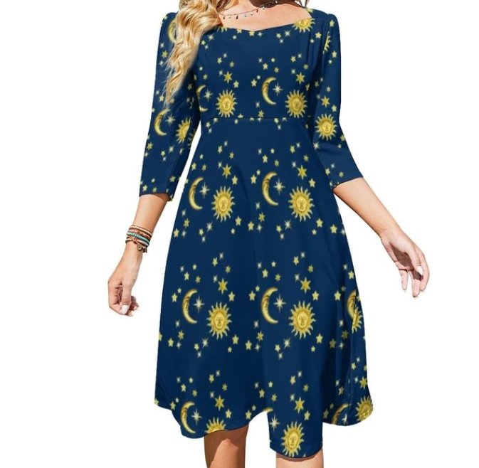 Rochie Vintage De Lungime Mijlocie De Damă Din Anii 70