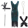 Rochie De Seara Gatsby Anii 20 Verde