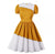 Destul De Rochie Galbenă Și Albă Design Vintage
