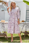 Rochie Lungă Florală De Epocă