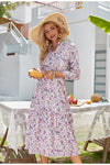 Rochie Lungă Florală De Epocă