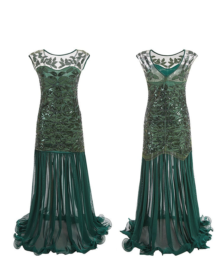 Rochie Flapper Vintage Anilor 20 Verde