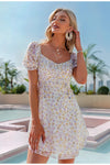Rochie Vintage Cu Flori Mici