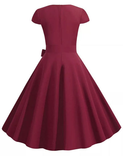 Rochie Americană Din Anii 1950 Bordeaux