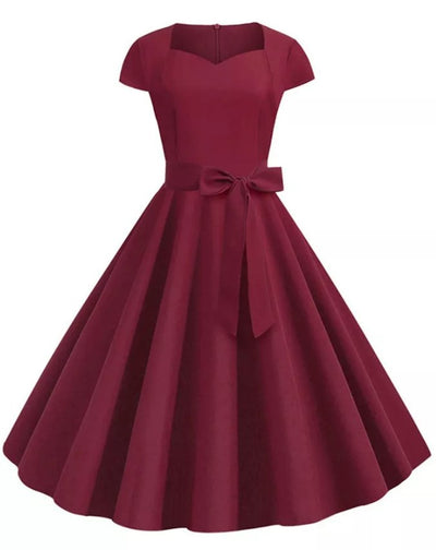 Rochie Americană Din Anii 1950 Bordeaux