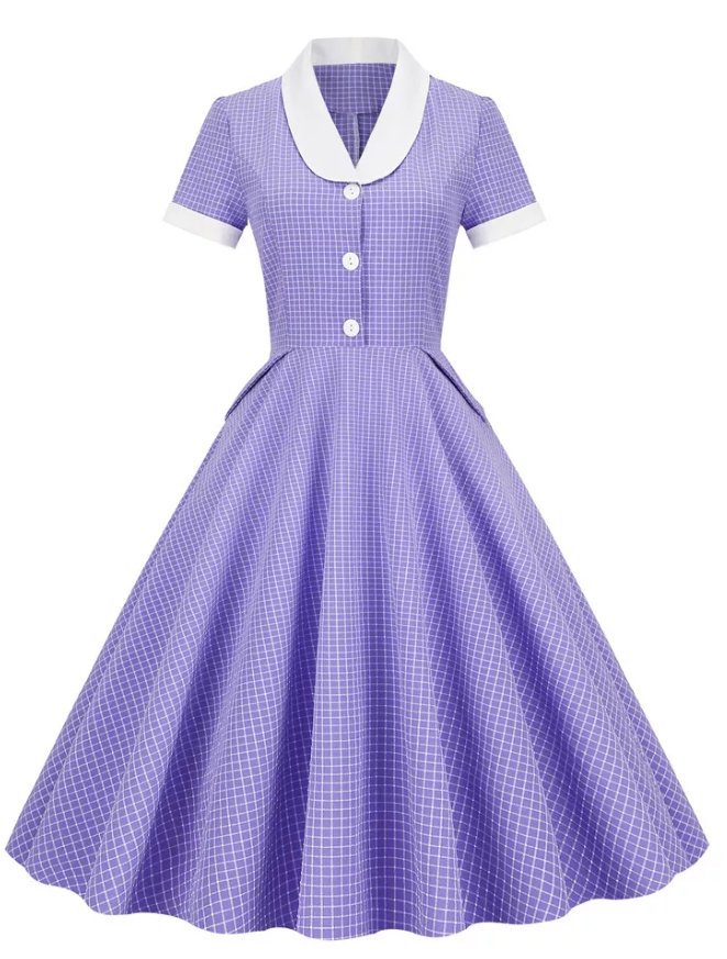 Rochie Americană Din Anii 50 Lavanda