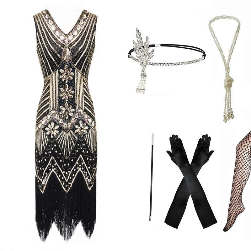 Rochie Anii 20 Pentru Femei Curbate În Aur