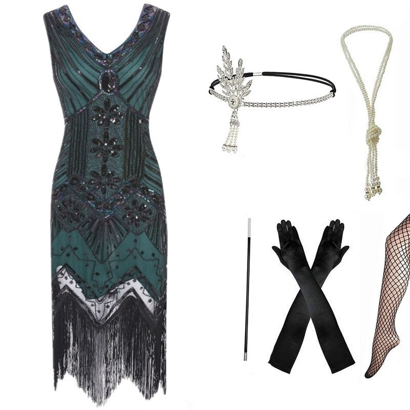 Rochie Anii 20 Pentru Femei Curvy Verde